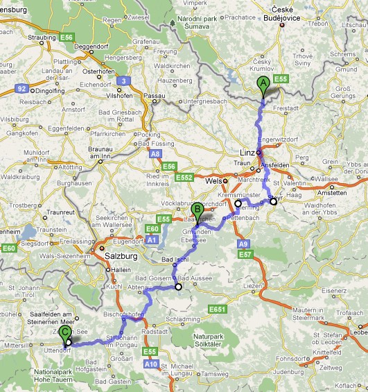 2_ST_map.jpg - http://maps.google.com/maps?f=d&source=s_d&saddr=Nezn%C3%A1m%C3%A1+silnice&daddr=Wolfernstr.+to:Krift+to:Gmunden+to:B166%2FPa%C3%9F+Gsch%C3%BCtt-Bundesstra%C3%9Fe+to:47.295997,12.77607+to:Umfahrungsstr.&hl=cs&geocode=FQJi5QId94naAA%3BFXot3QId-MHbAA%3BFSP_3AIdoIPXAA%3B%3BFZw61gIdRErQAA%3B%3BFf820QIdmoHCAA&mra=dpe&mrcr=1&mrsp=5&sz=12&via=1,2,4,5&dirflg=h&sll=47.255466,12.74826&sspn=0.139348,0.43808&ie=UTF8&ll=47.953145,14.886475&spn=2.505343,7.03125&z=8